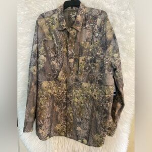 Reel Legends NWT Men’s Long Sleeve Button Down Camo Saltwater Shirt. Size XXL